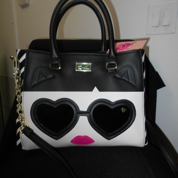 Betsey Johnson Handbags - Betsey Johnson DIVA STRIPED SATCHEL